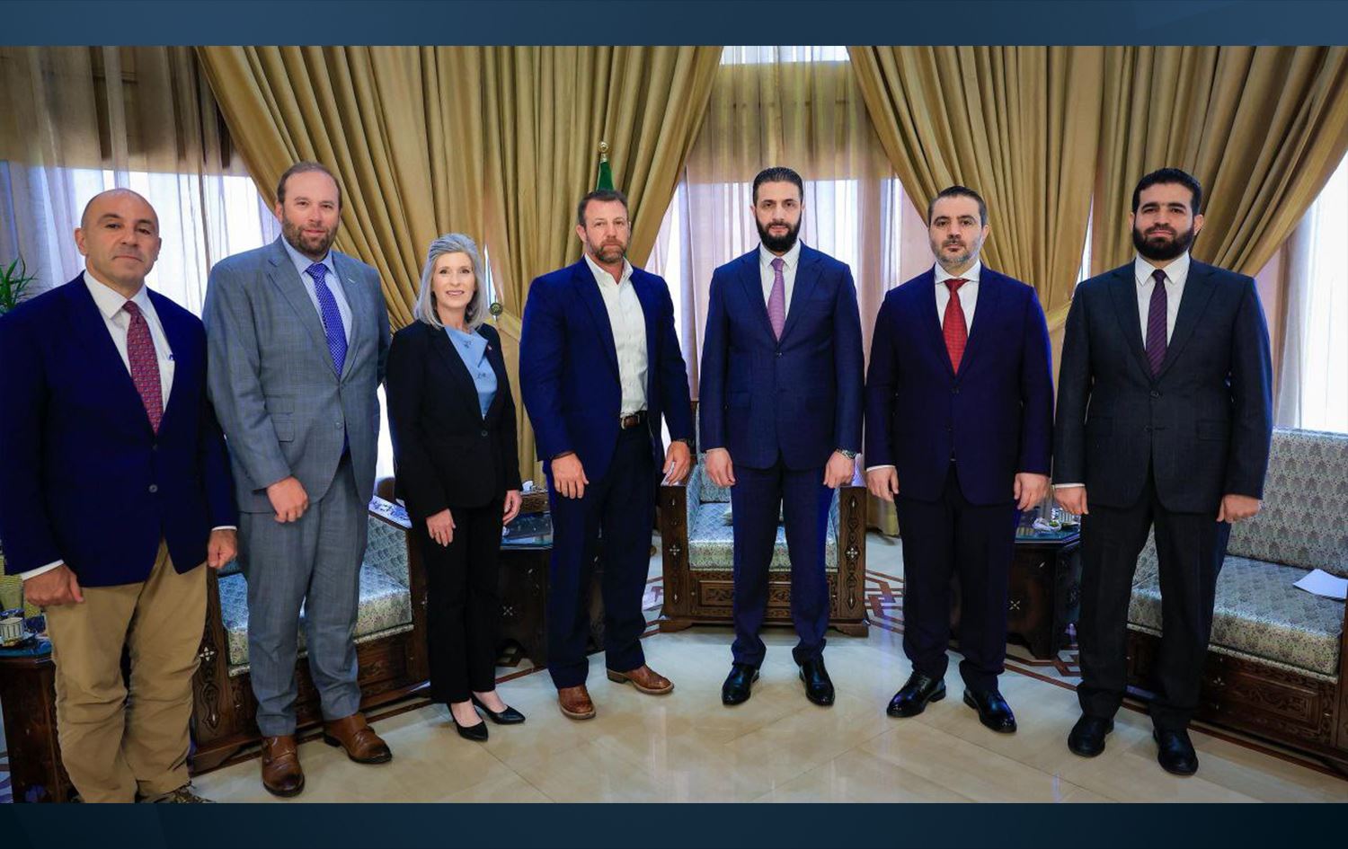 Şandeyeke Kongreya Amerîkayê bi Ehmed Şer re civiya /Wêne: SANA