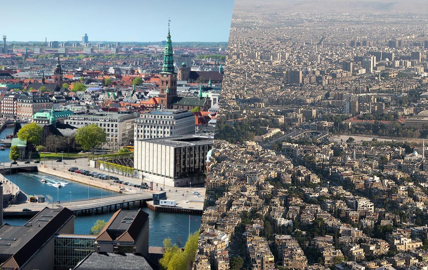 Kopenha û Şam /Wêne: Rûdaw Grafîk 