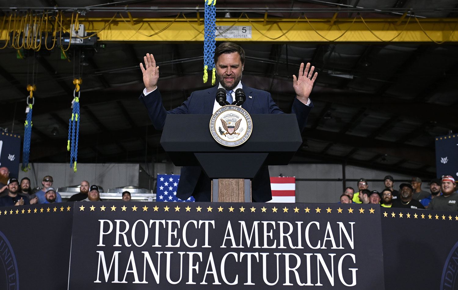 Başkan Yardımcısı JD Vance, 21 Ağustos 2025'te Georgia Peachtree'de bir etkinlikte konuşuyor. / AA