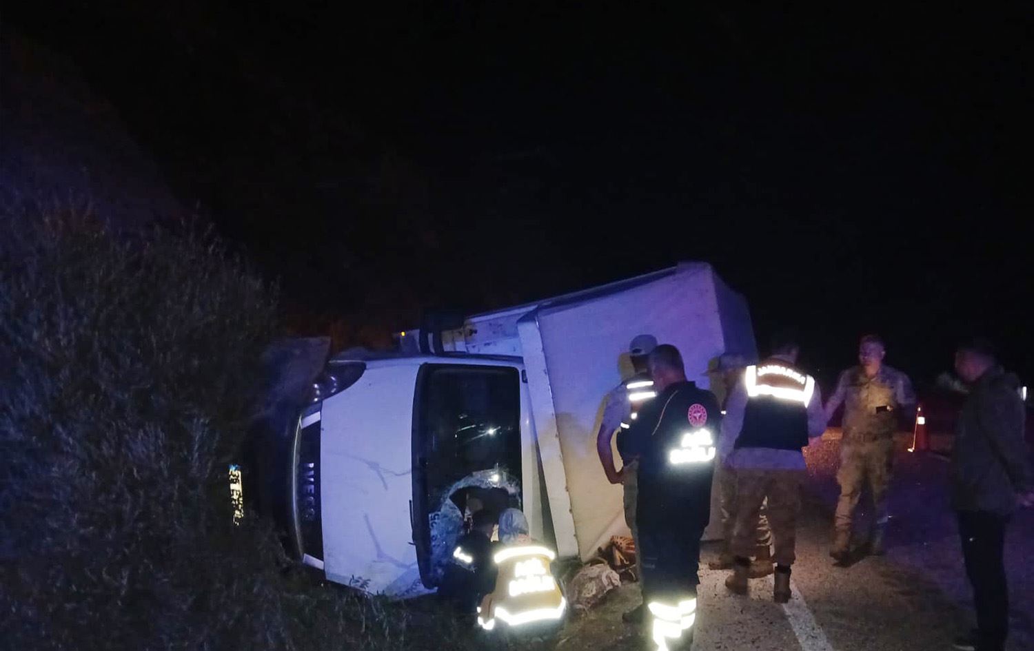 Dîmenê kamyoneta ku wergeriyaye\ Wêne: AA