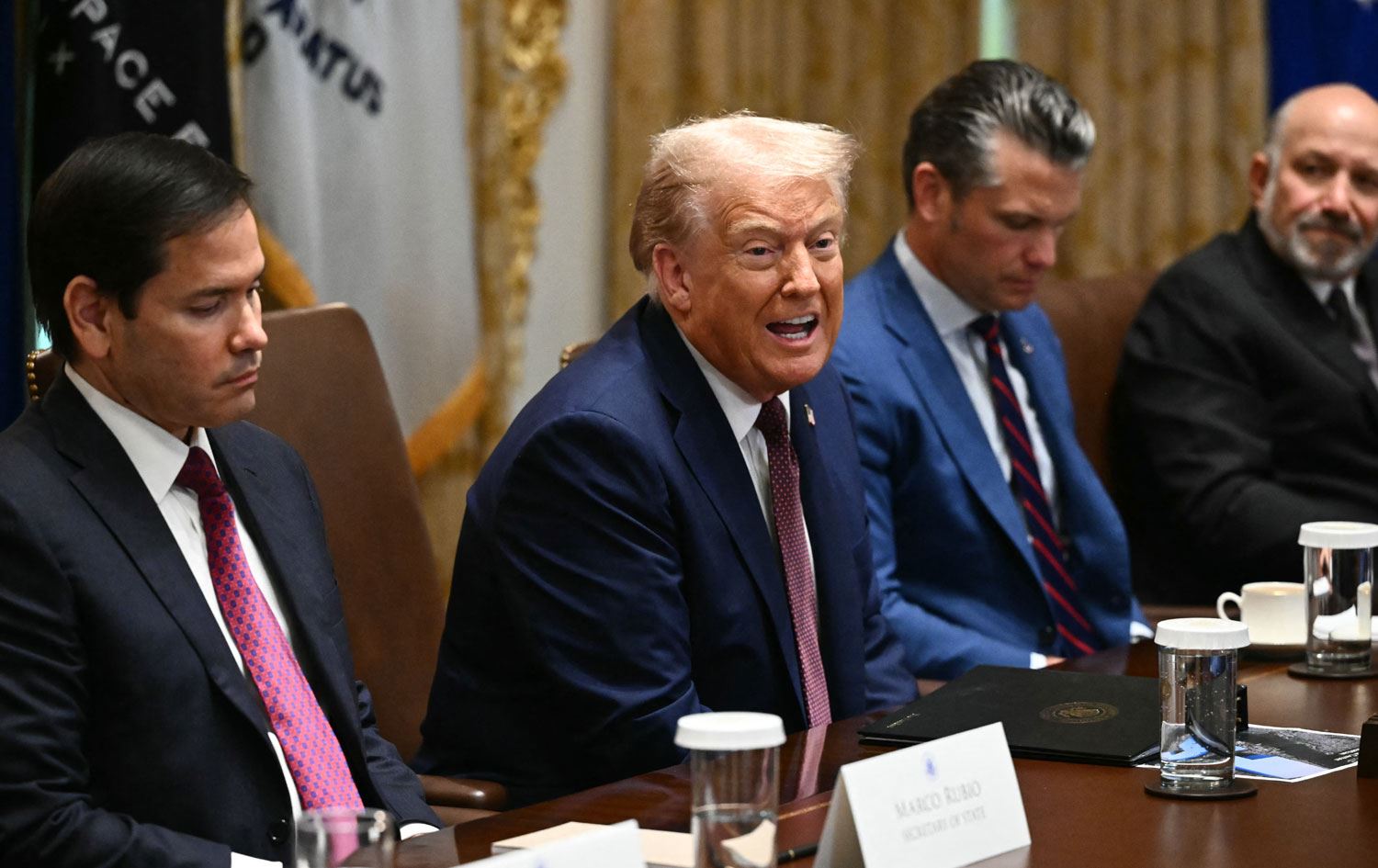 Trump beşdarî civîna Kabîneyê bû / Wêne: AFP