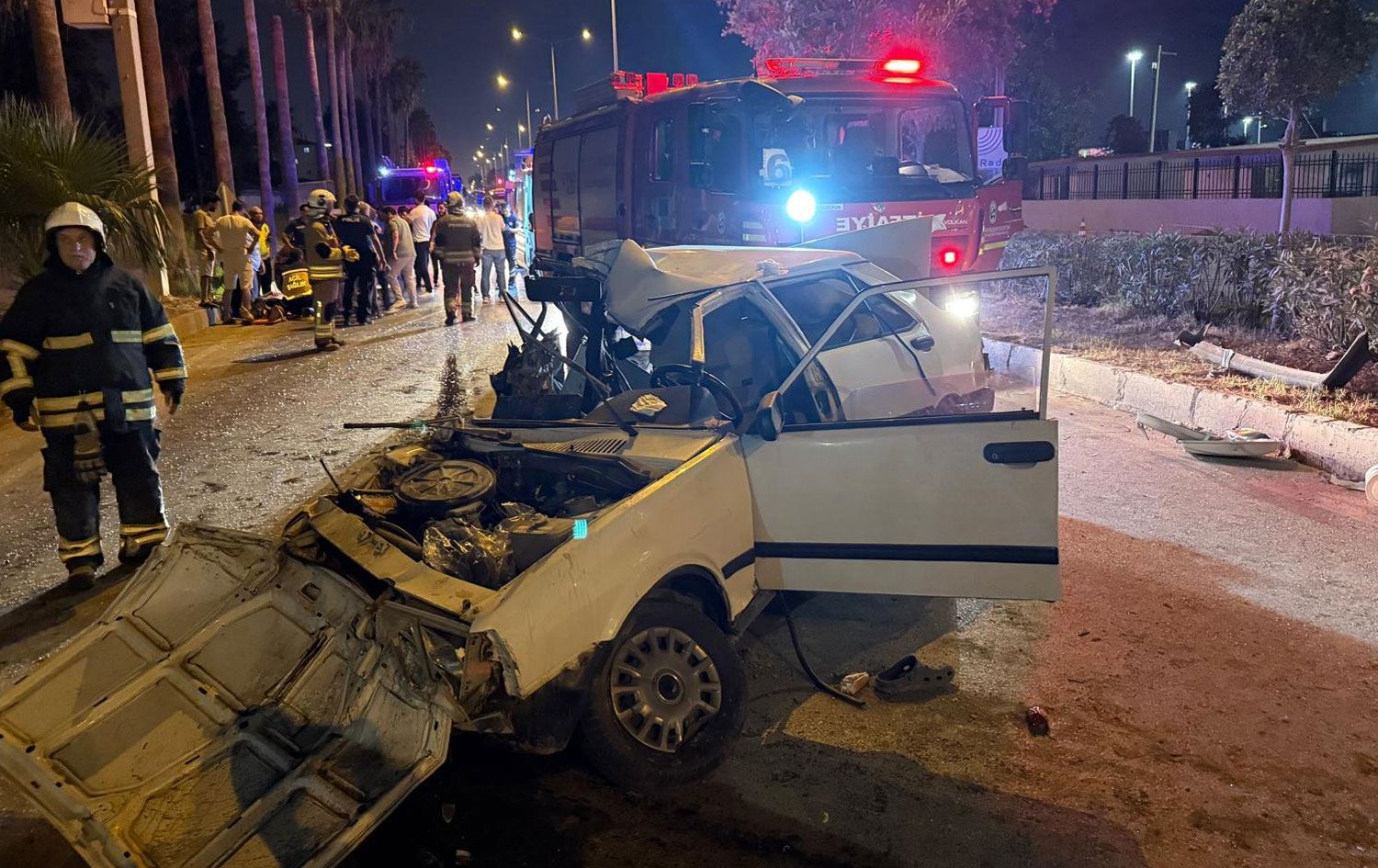 Otomobîla ku qeza kiriye / Wêne: AA