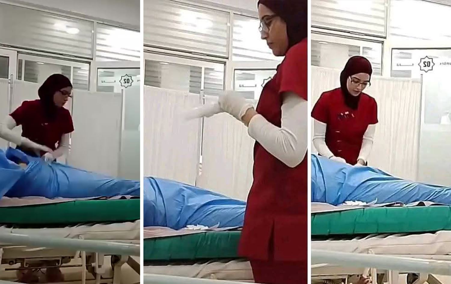 لە جەزائیر پەرستارێک لەکارەکەی دووردەخرێتەوە؛ 'ڤیدیۆی خۆی لەکاتی پێچانەوەی مردوویەک بڵاوکردووەتەوە'