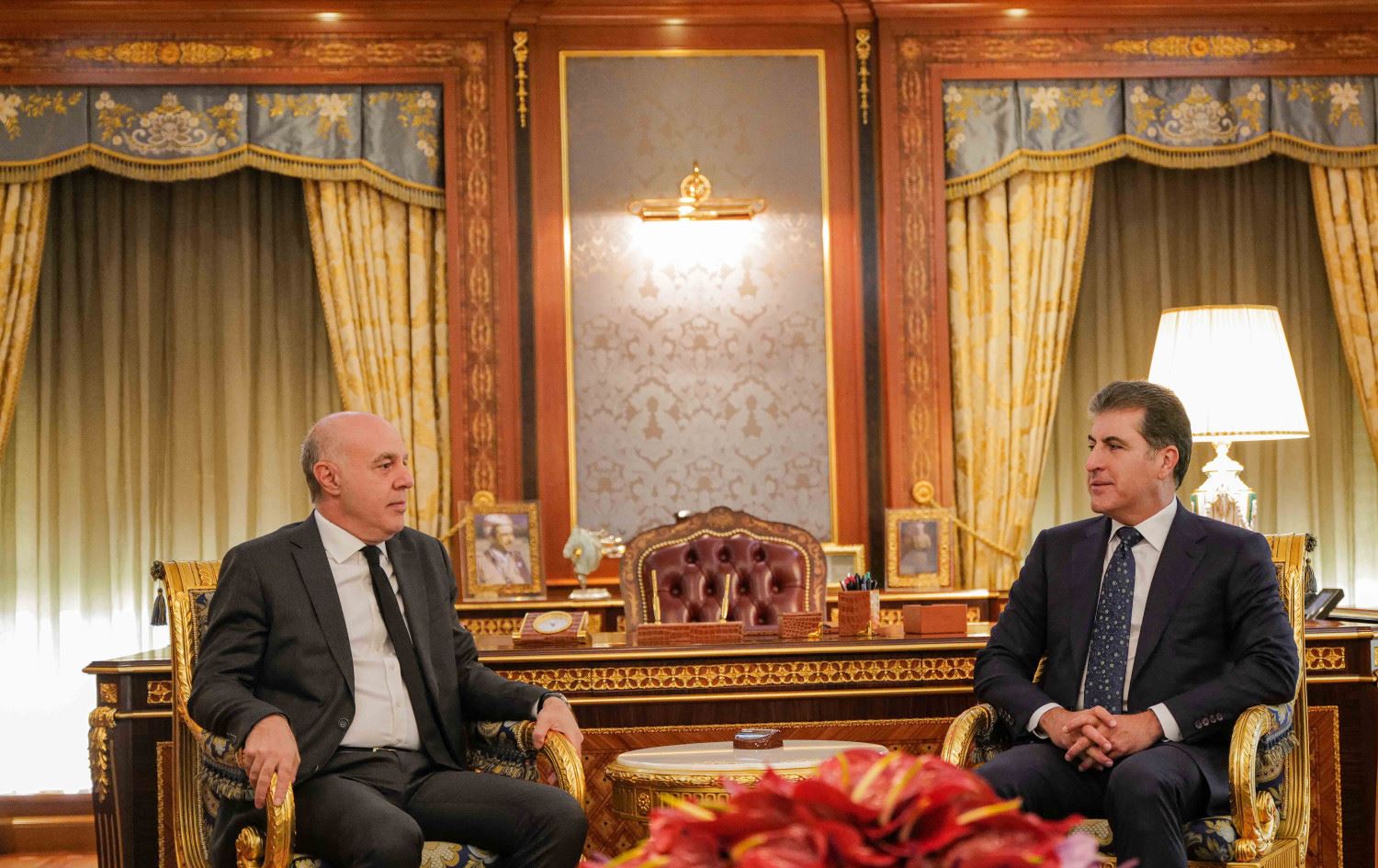 Alî Riza Guney û Nêçîrvan Barzanî\ Wêne: Serokatiya Herêma Kurdistanê