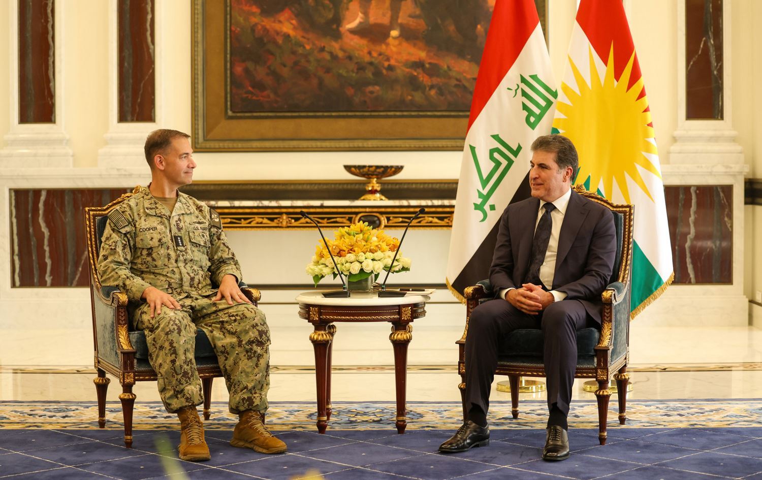 Başkan Neçirvan Barzani, CENTCOM Komutanı Brad Cooper'ı kabul etti