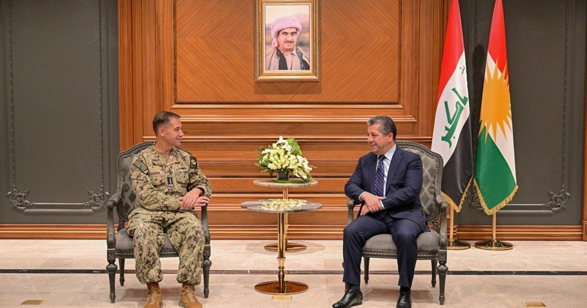 Başbakan Mesrur Barzani CENTCOM'un yeni komutanı Brad Cooper'ı kabul etti
