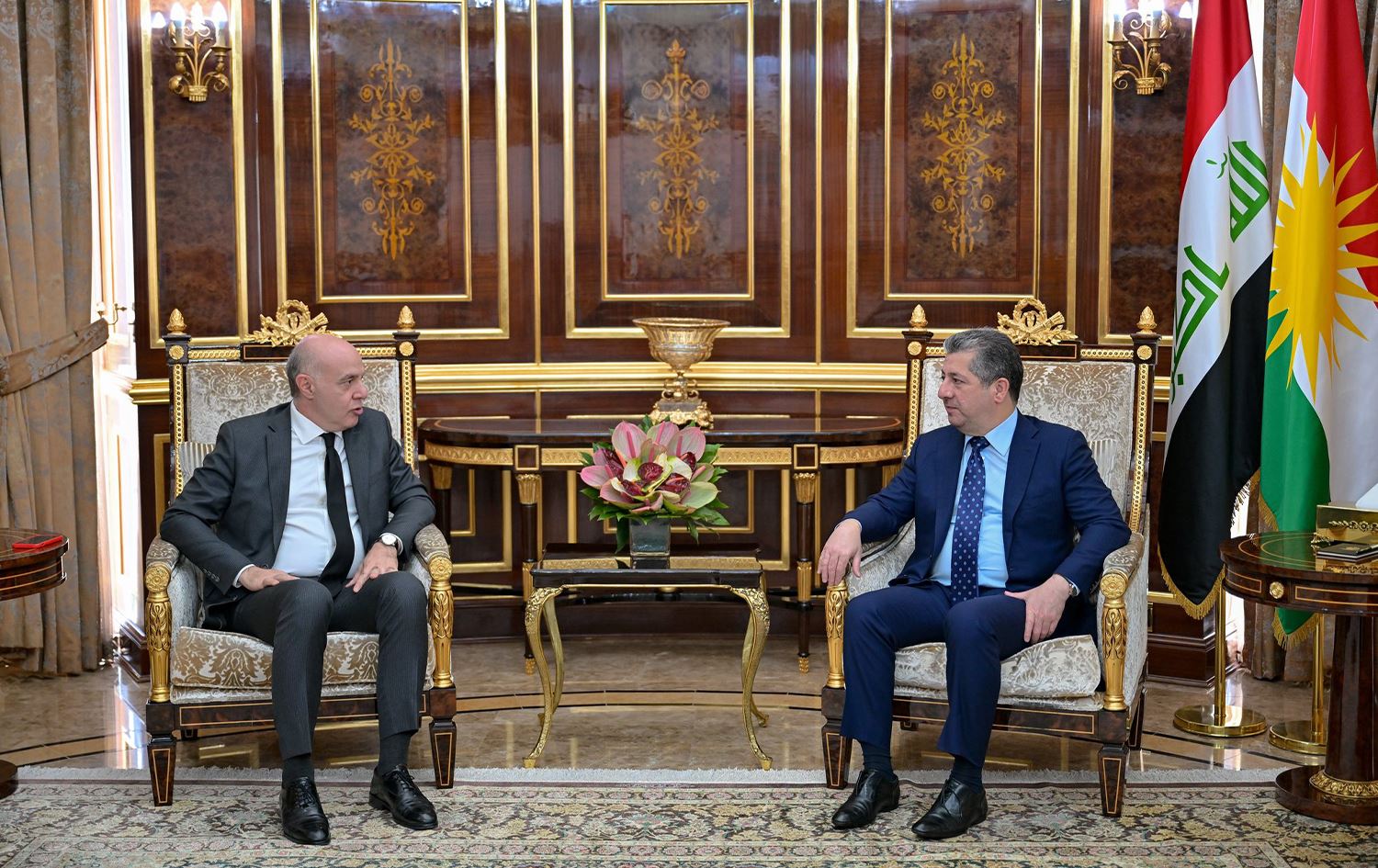 Alî Riza Guney û Mesrûr Barzanî/Wêne: Serokwezîriya Herêma Kurdistanê