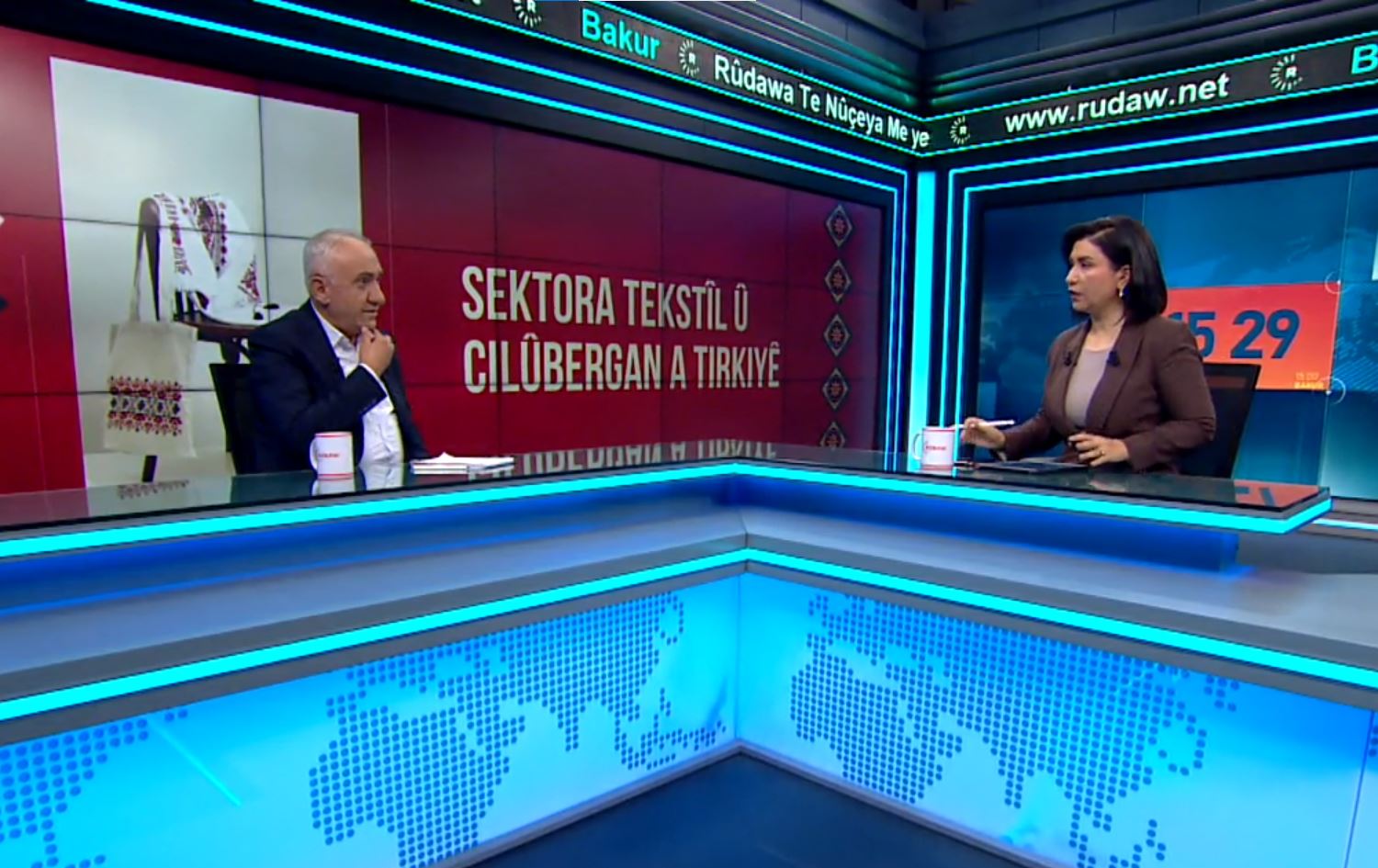 Xwediyê Kompanyaya JÎBERê Îhsan Ogurlu bû mêvanê Rûdawê / Wêne: Ji ber dîmenan