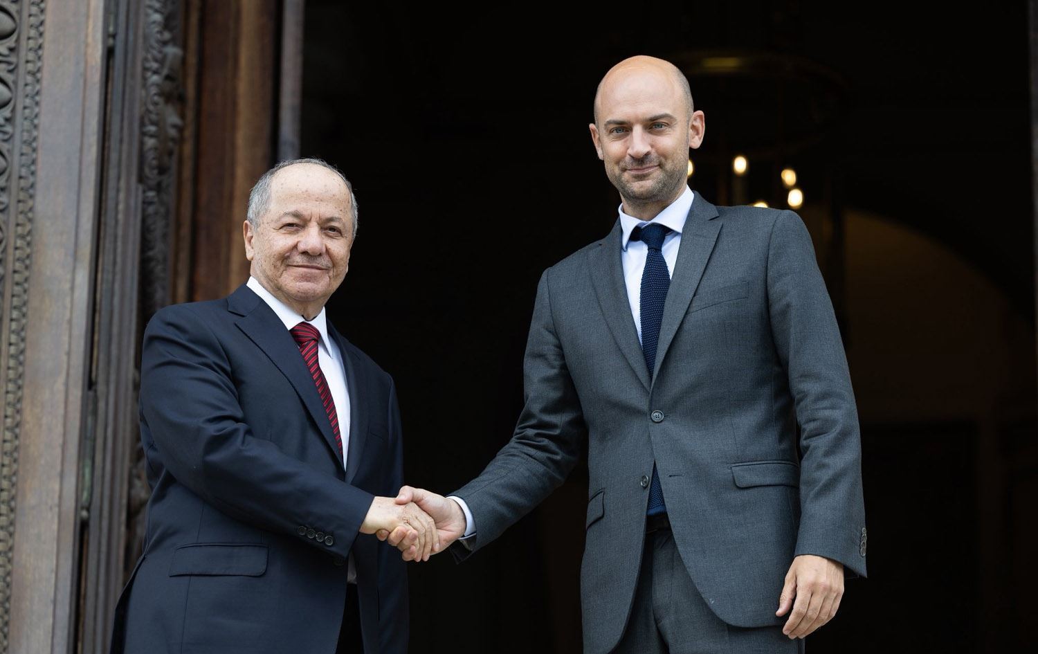 Serok Mesûd Barzanî û \ Jean-Noel Barrot Wêne: Wezîrê Karên Derve yê Fransayê