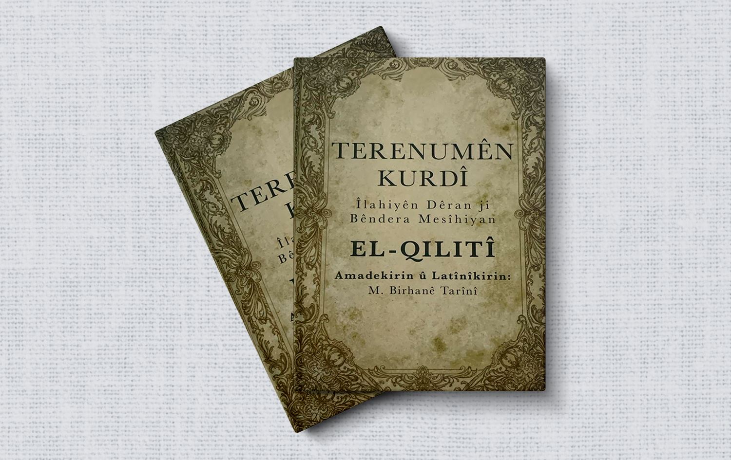 Berga pirtûka Terenumên Kurdî\ Wêne: Mela Birhanê Tarînî