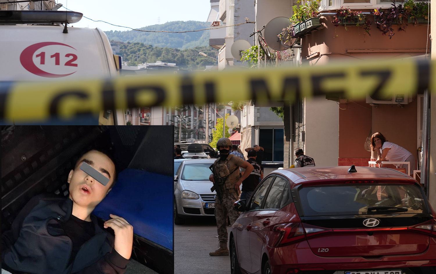 Êrişkar û cihê bûyerê / Wêne: Ajans