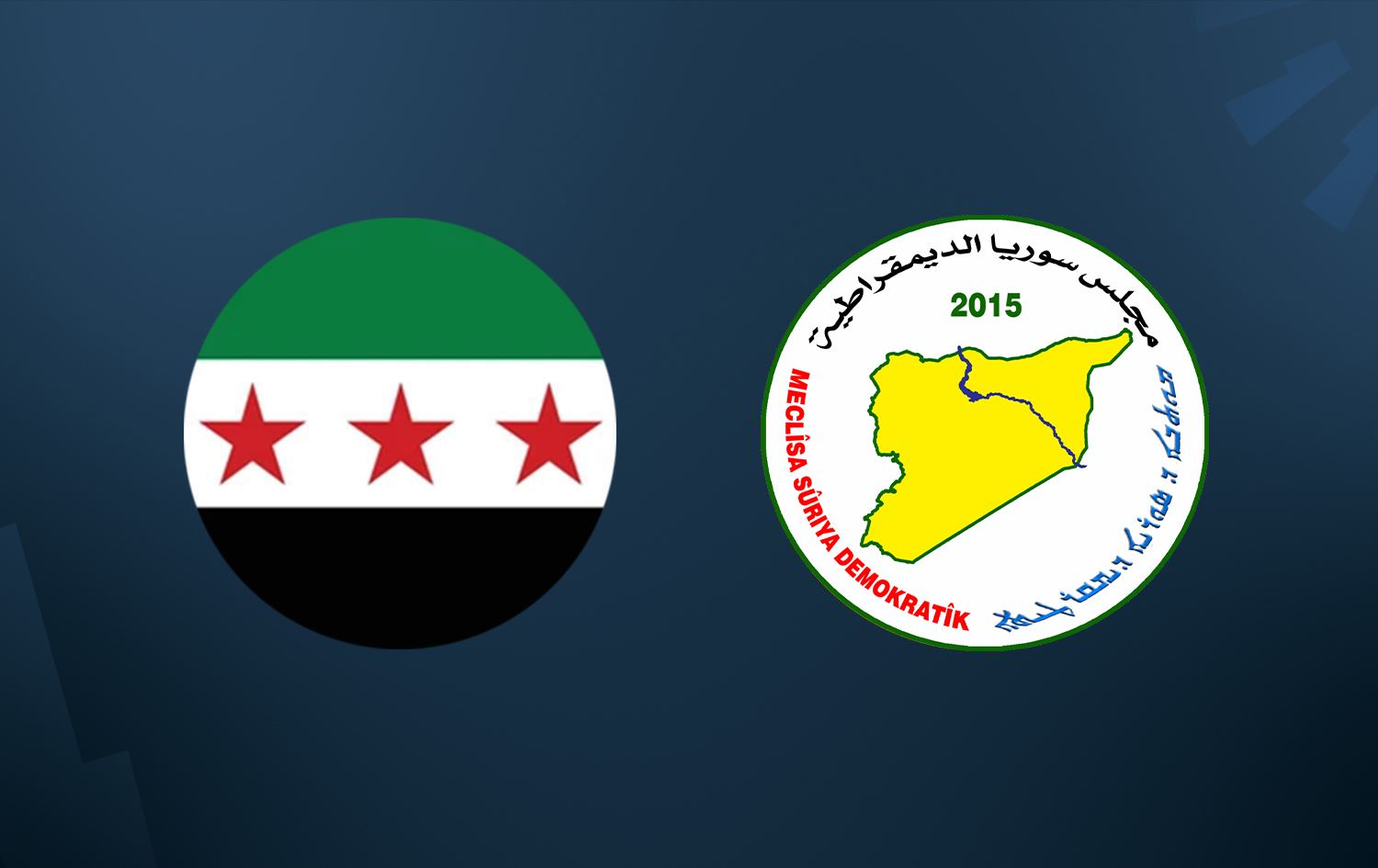 Alayên Sûriye û MSDyê /Wêne: Rûdaw Grafîk 