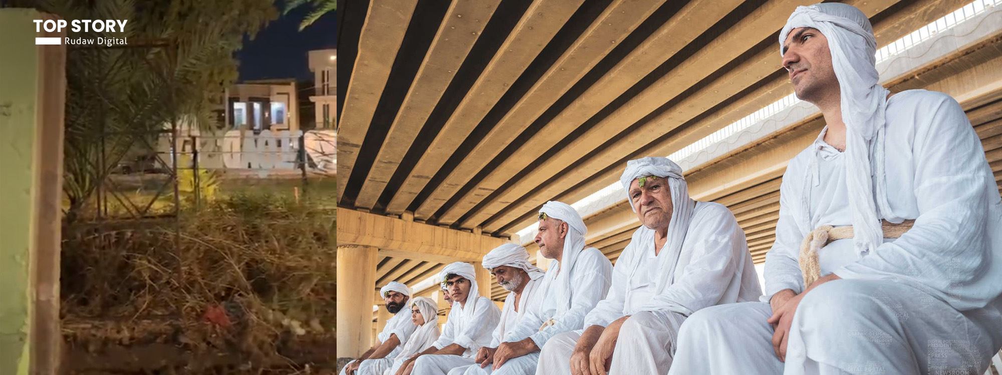 "ليلاً دون سابق انذار".. إزالة 32 كتلة خرسانية من جدار معبد الصابئة في بغداد