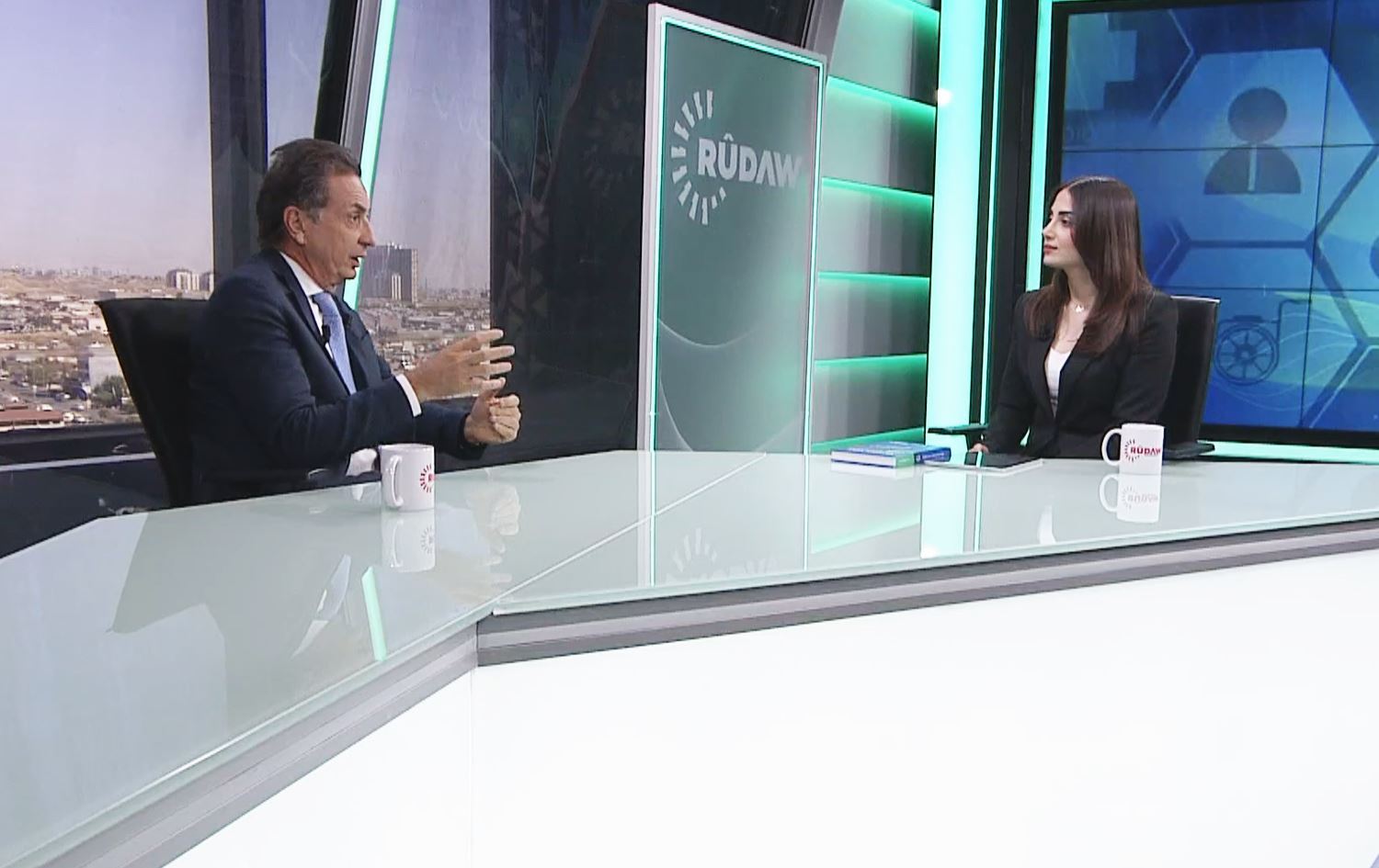  Profesor Dr. Stefano Di Girolamo bû mêvanê Rûdawê / Wêne: Rûdaw