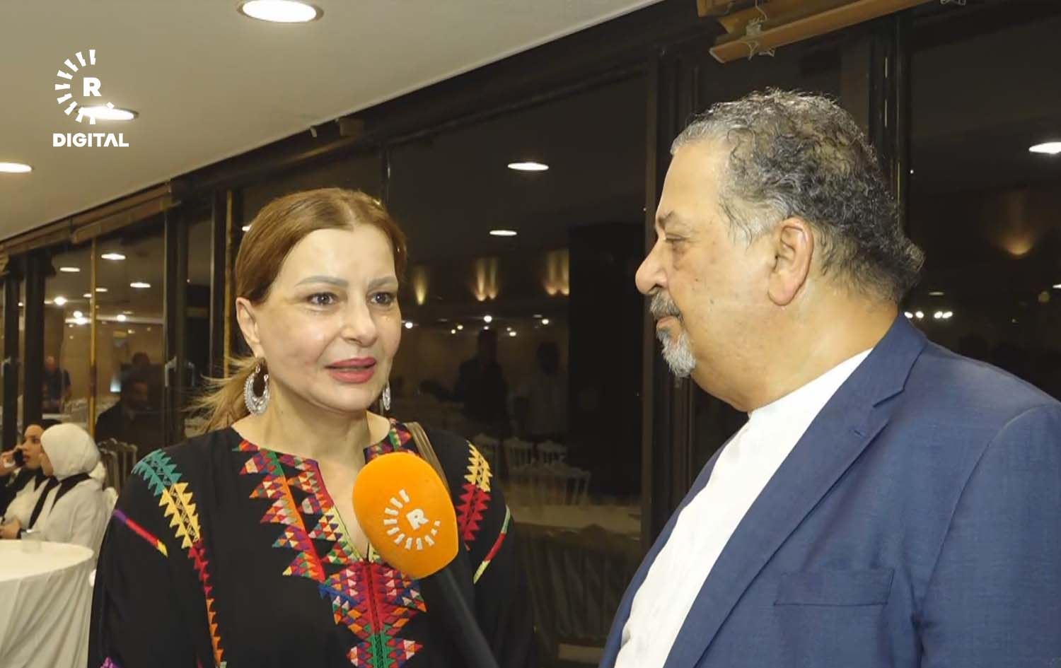 نەریمان عەبدولکەریم لەگەڵ موعد فەیاز، نێردراوی رووداو بۆ فێستیڤاڵی فیلمی بەغدا