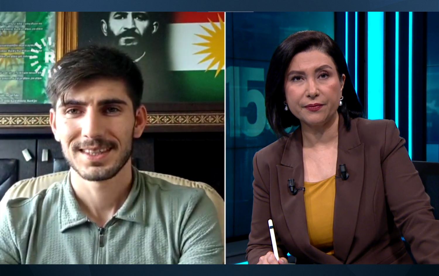 Alî Çeven bû mêvanê Rûdawê / Wêne: Ji ber dîmenan, Rûdaw