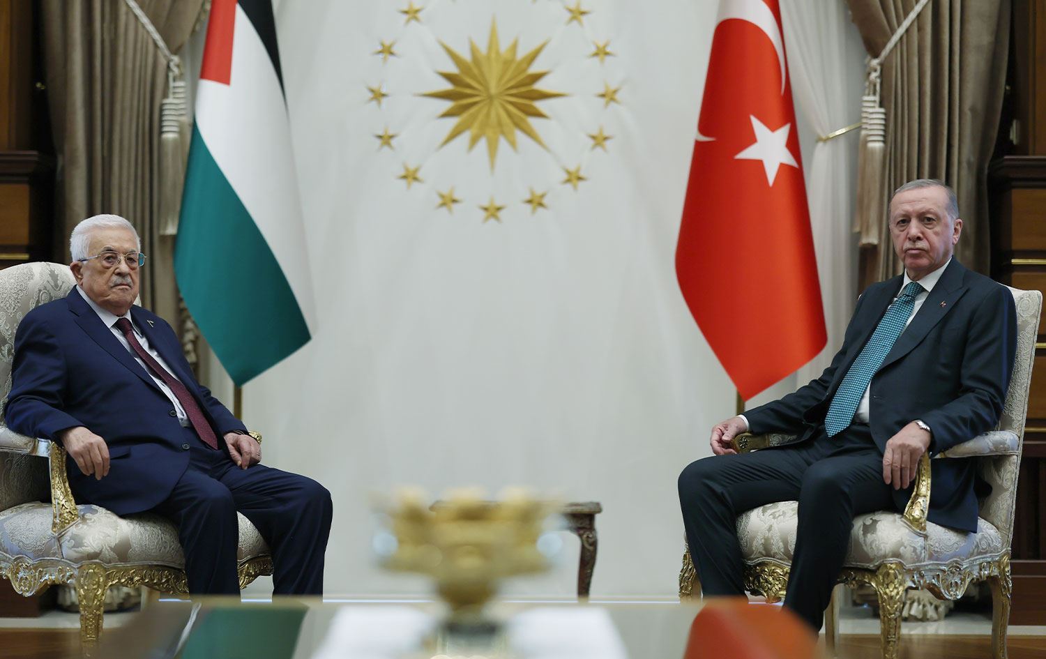 Mehmûd Ebas û Recep Tayyîp Erdogan / Wêne: AA