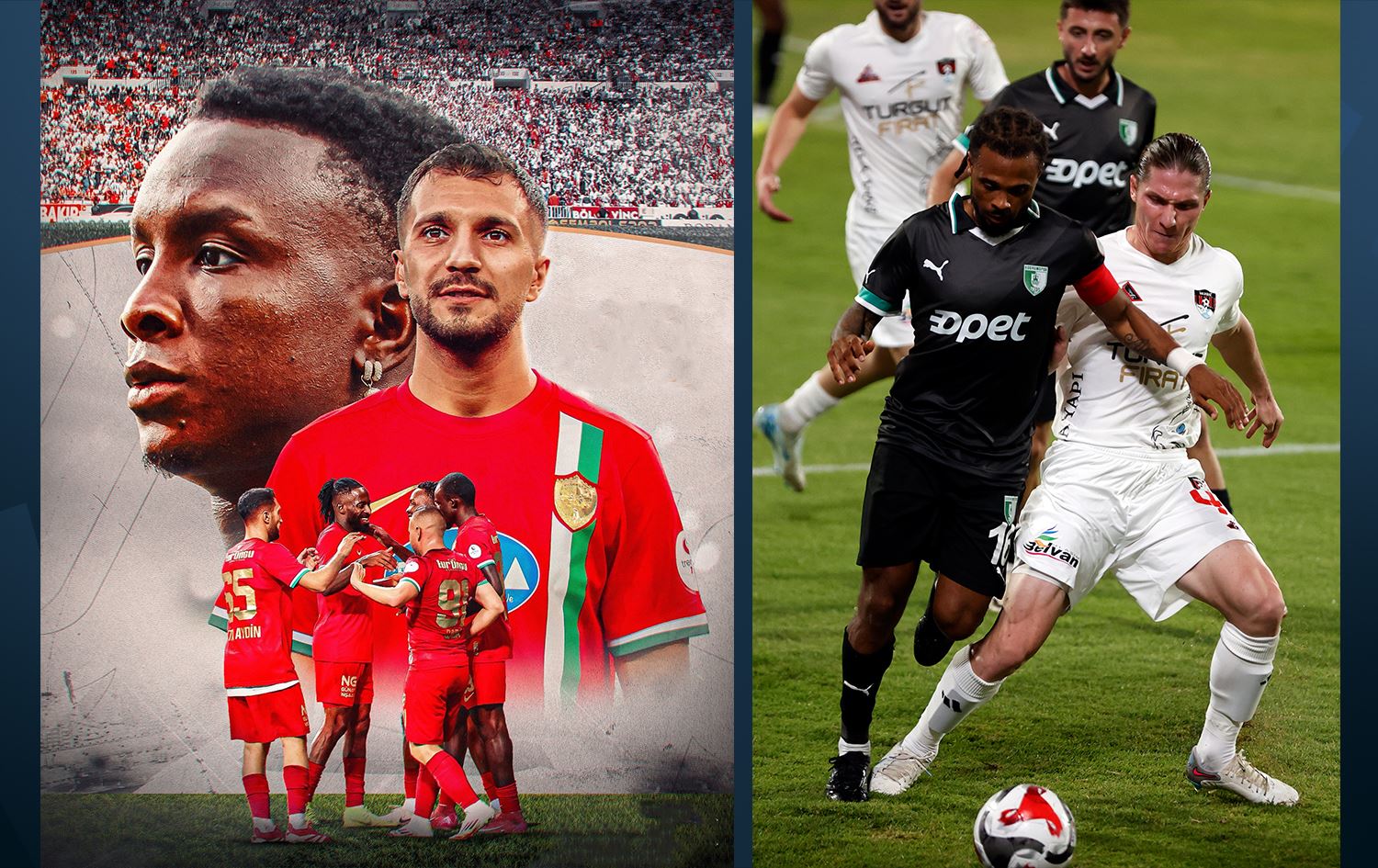 Lîstikvanên Amedspor, Bodrumspor û Vansporê/Wêne: Amedspor û AA