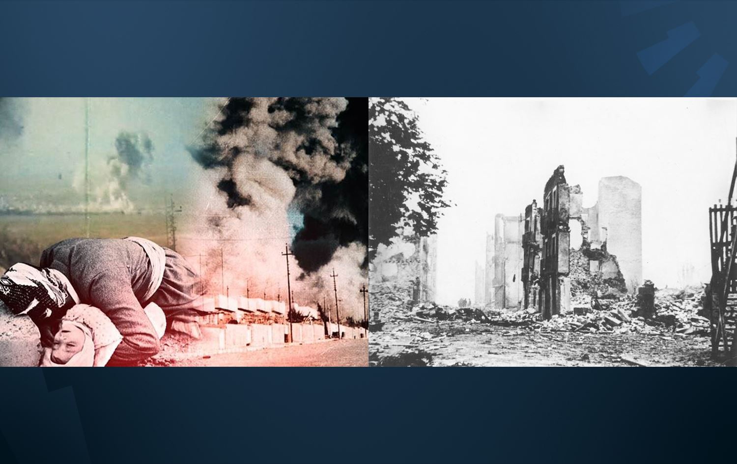 Bajarên Helebce û Guernicayê/Wêne: Rûdaw Grafîk