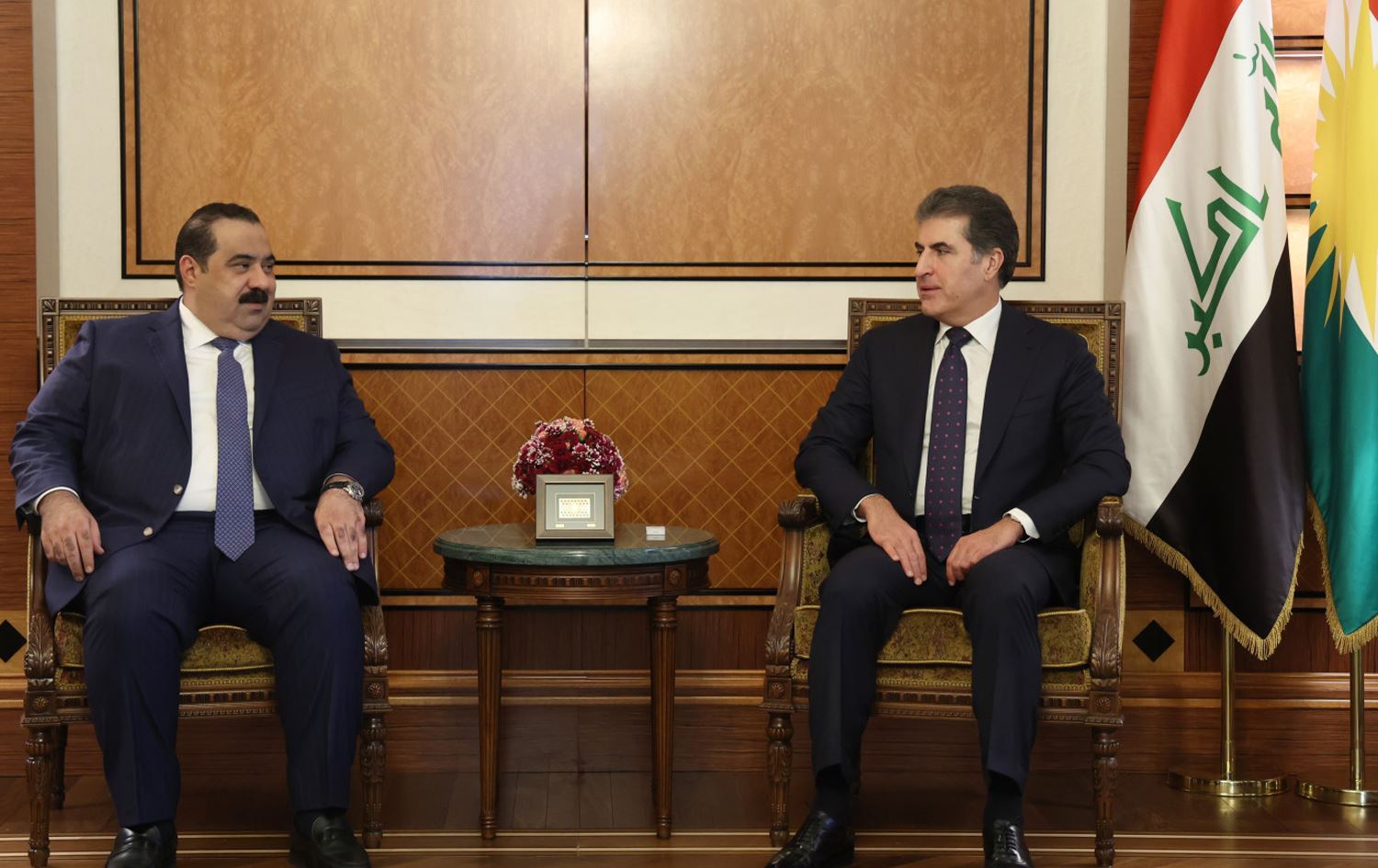 Başkan Neçirvan Barzani ve Azım İttifakı Başkanı Musenna Samarrayi