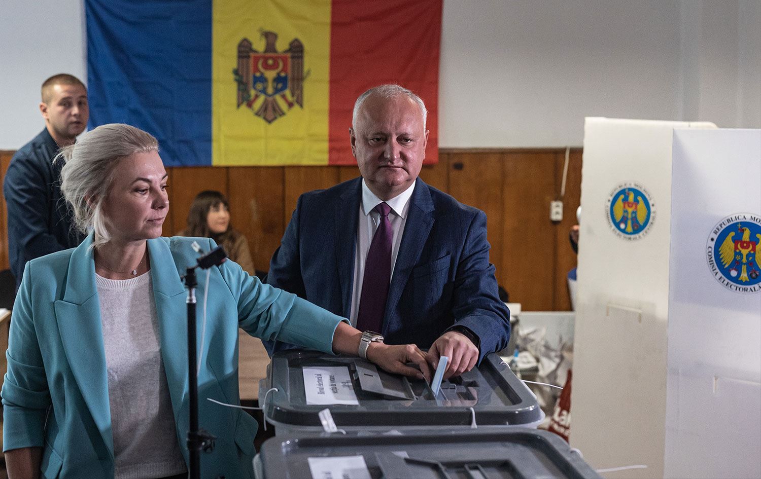 Igor Dodon, Moldova'nın eski cumhurbaşkanı ve şu anki Moldova parlamentosu adayı'da seçimlerde oyunu kullandı Foto: AA