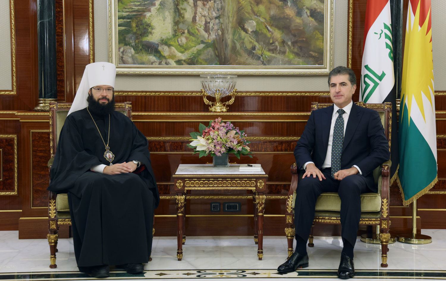 Nêçîrvan Barzanî û Berpirsê Pêwendiyên Derve Metran Antony / Wêne: Serokatiya Herêma Kurdistanê