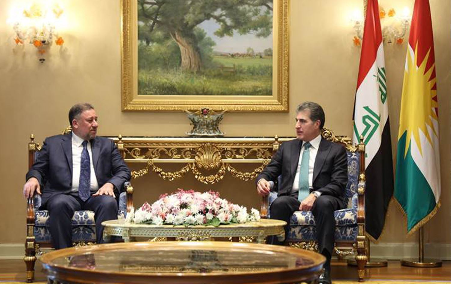 Xemîs Xencer û Nêçîrvan Barzanî / Wêne: Serokatiya Herêma Kurdistanê