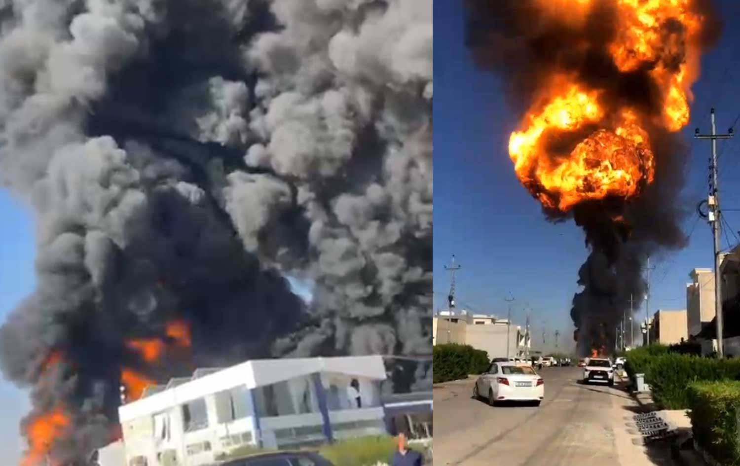 Li Hewlêrê agir bi benzînxaneyekê ket