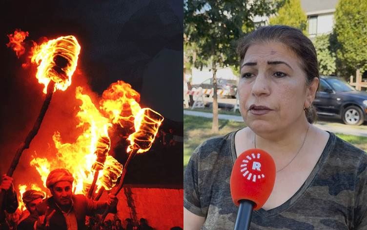 Agirê Newrozê û Rûqiye Hesko\ Wêne û Vîdeo: Rûdaw