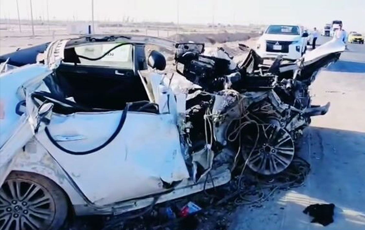 Kazaya karışan araçlardan biri 