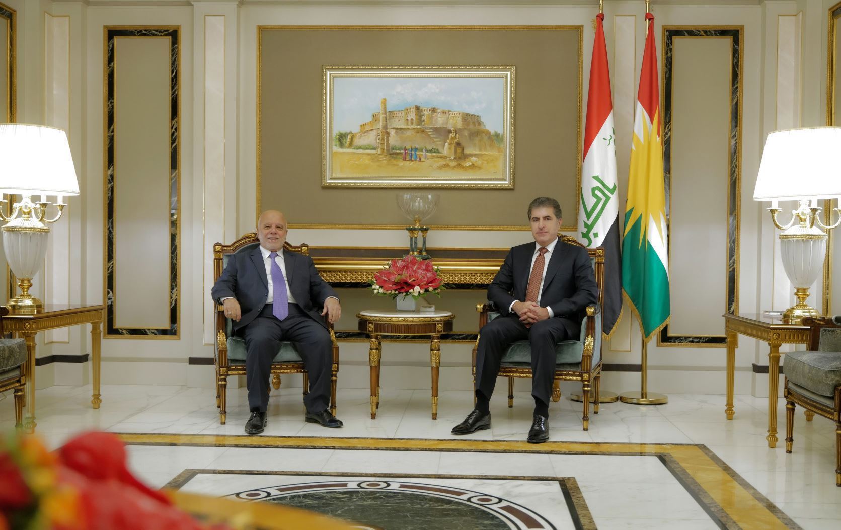 Kürdistan Bölgesi Başkanı Neçirvan Barzani, Haydar İbadi ile görüştü