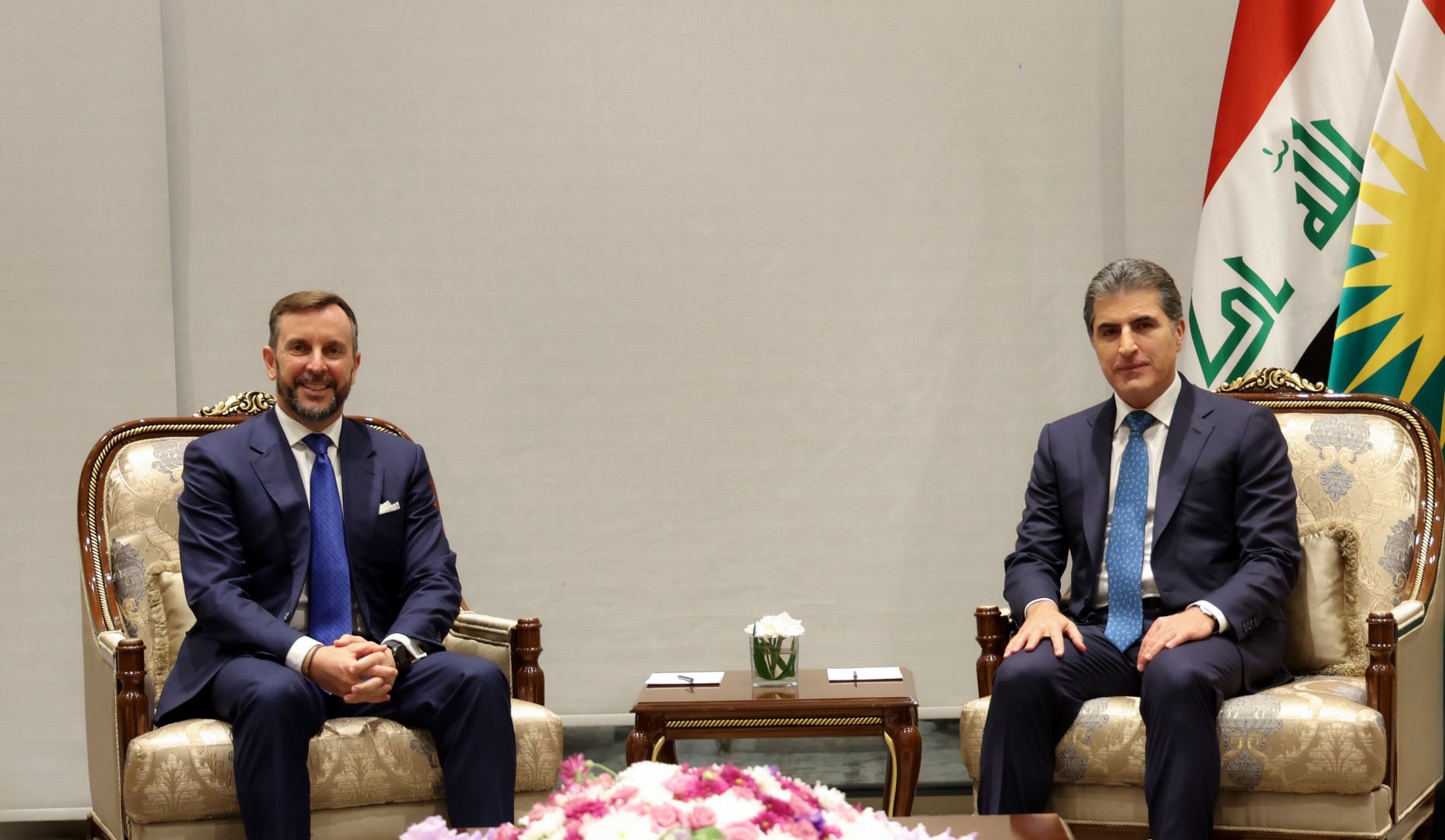 سەرۆکی هەرێمی کوردستان و باڵيۆزى ئيتاڵيا له‌ عێراق