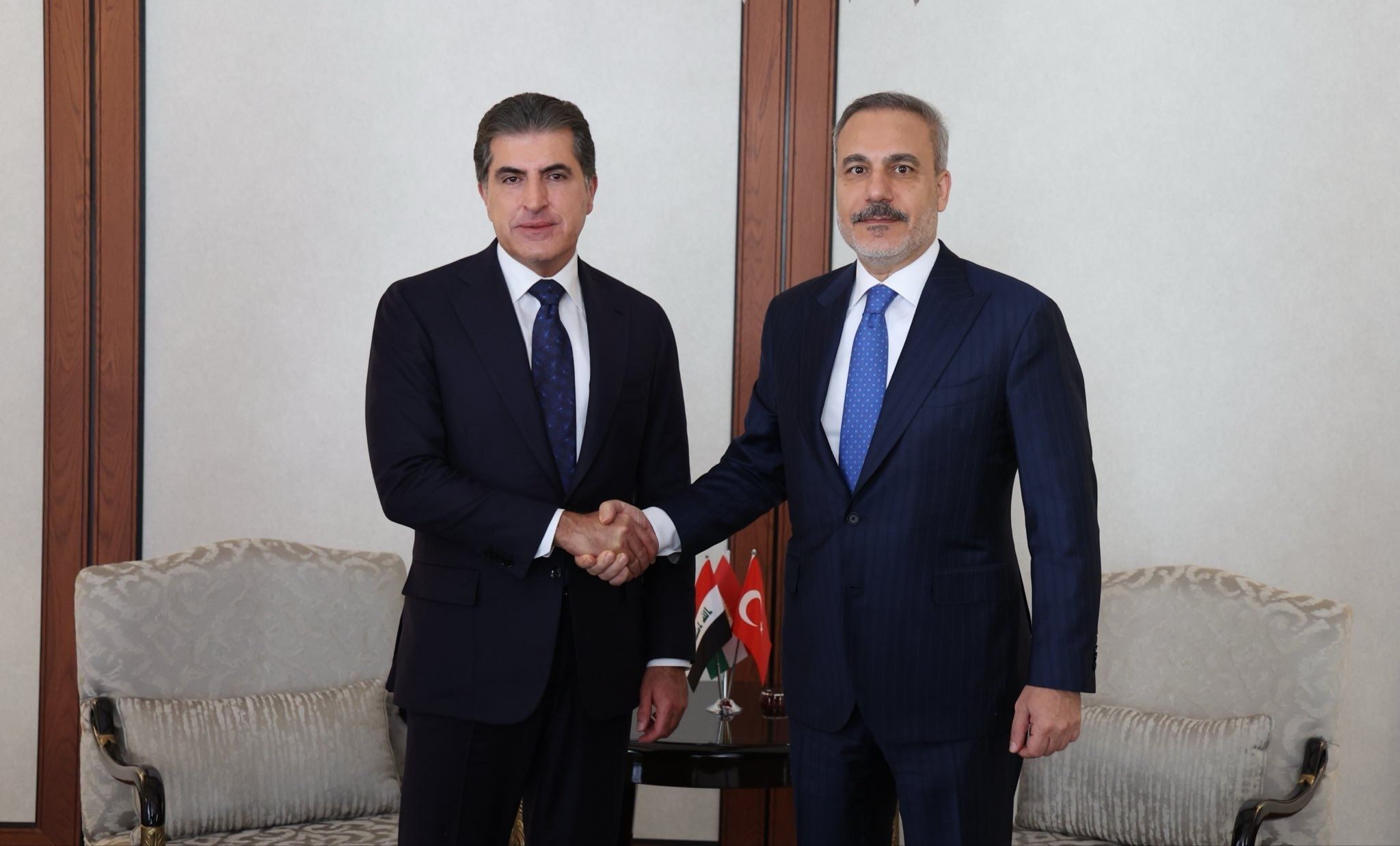 President Barzani, Turkish FM Fidan discuss enhancing bilateral 'cooperation'