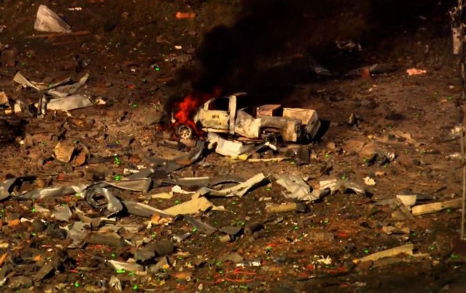 Dîmenê piştî teqînê\ Wêne ji vîdeoyê hatiye wergirtin