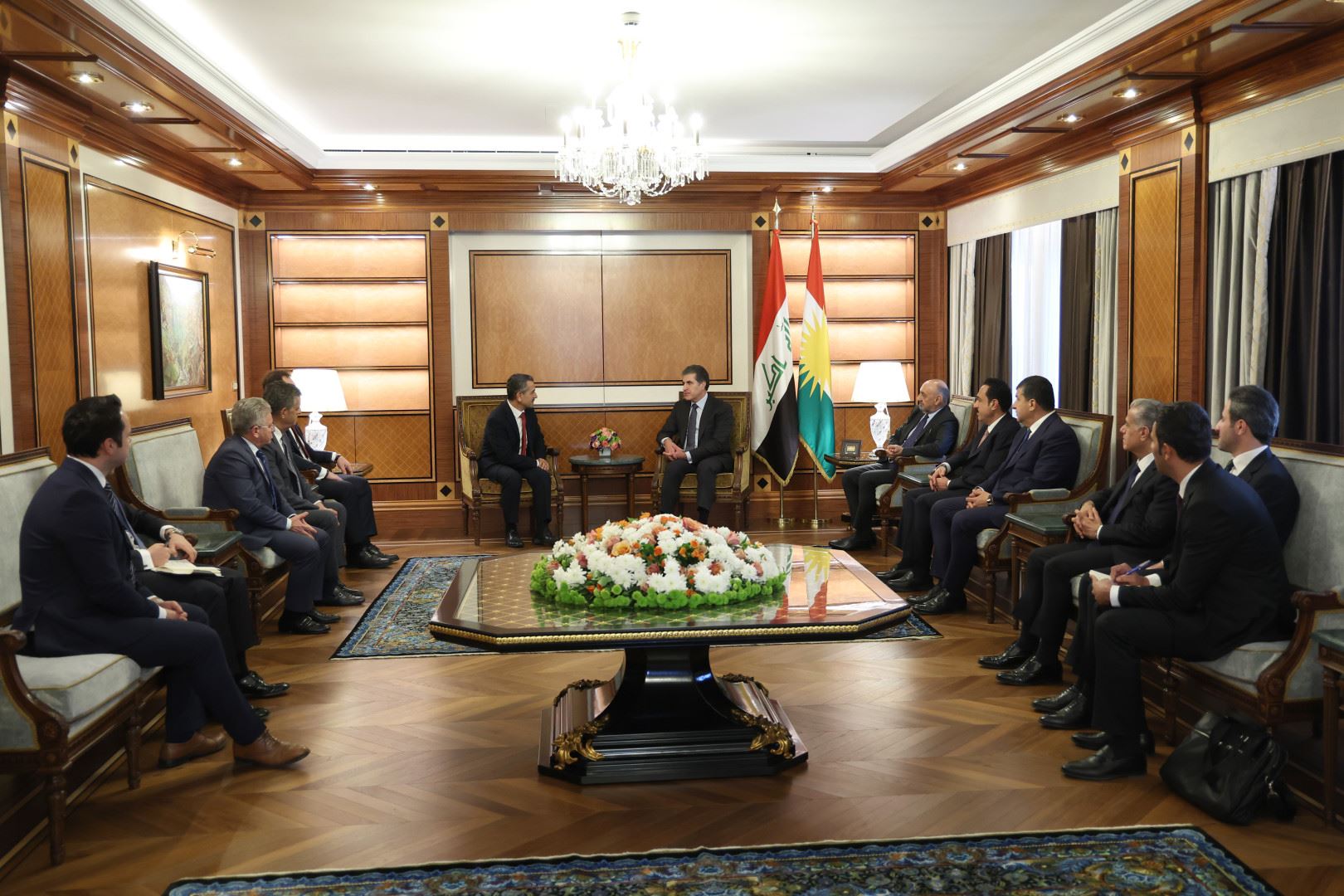 Civîna Nêçîrvan Barzanî û Bîrol Ekîcî\ Wêne: Serokatiya Herêma Kurdistanê