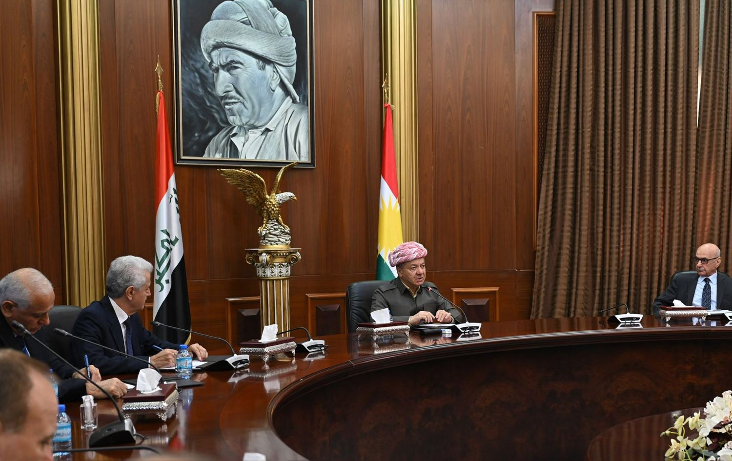 Hevdîtina Serok Barzanî ya bi ENKSyê re / Wêne: Baregeha Barzanî