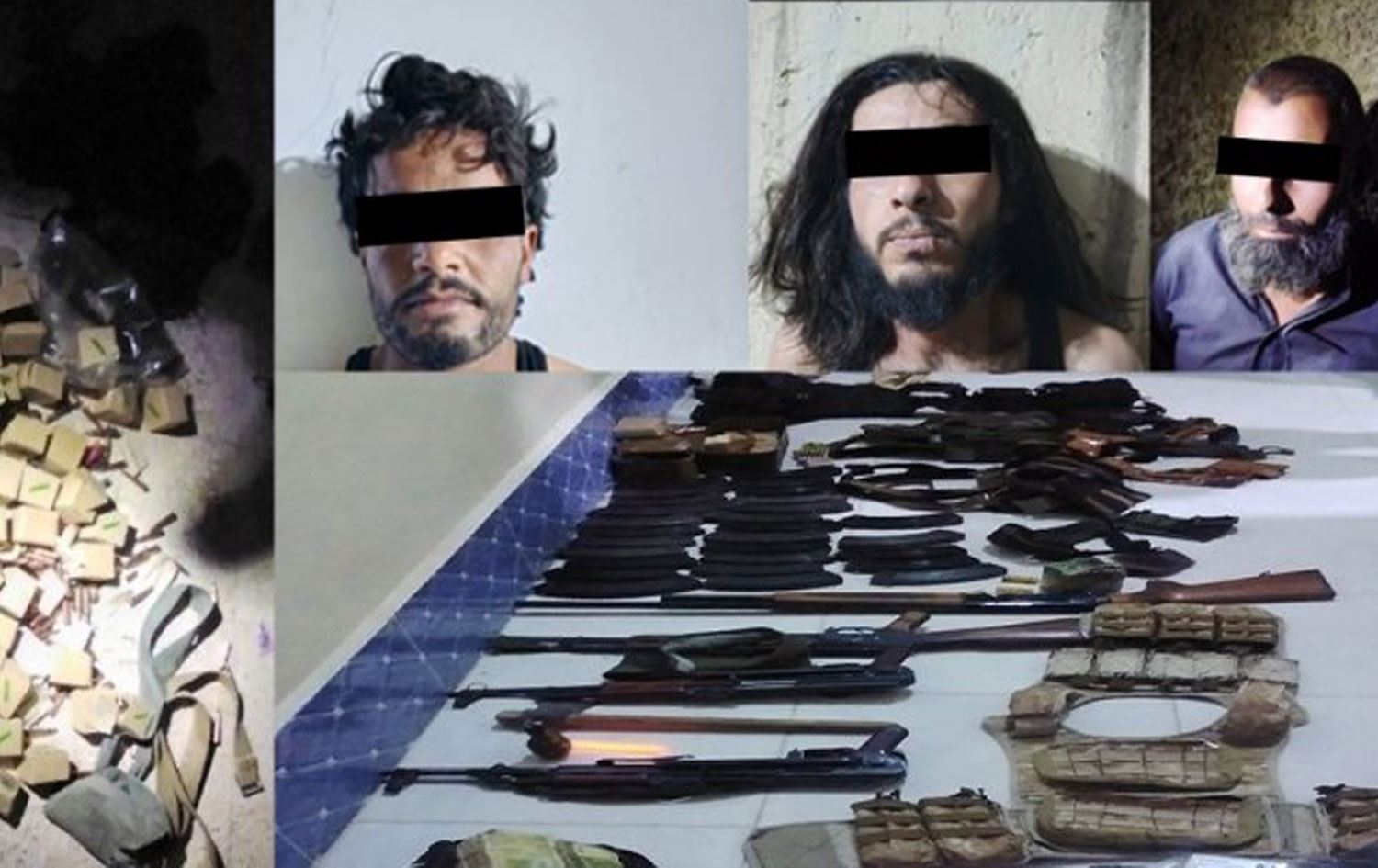 Çek û DAIŞiyên ku hatine girtin / Wêne: ANHA