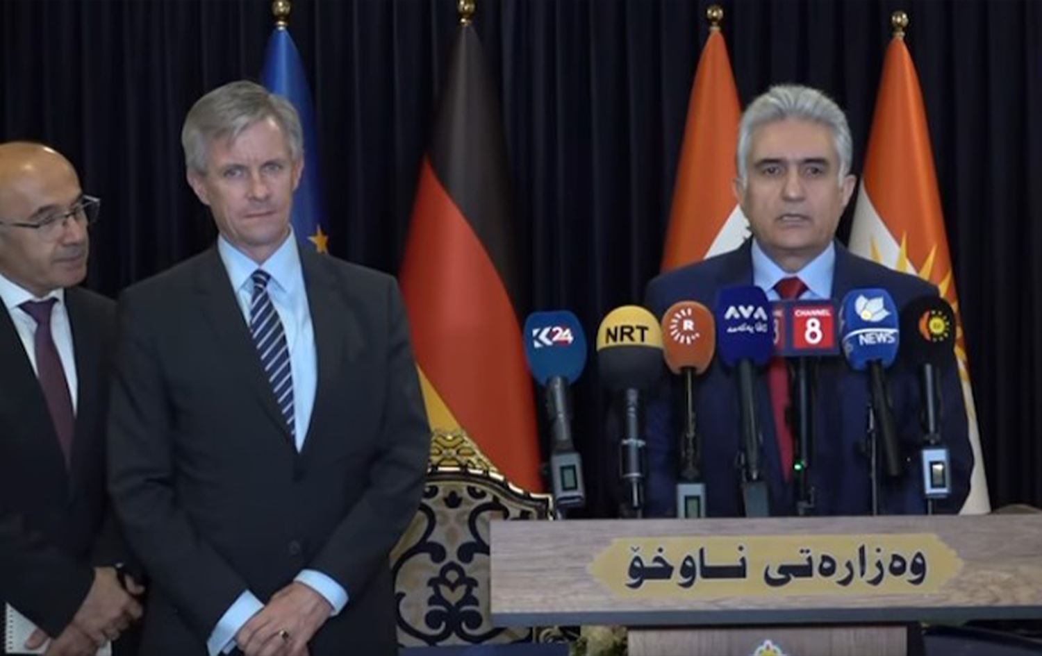 Rêber Ehmed û Albrecht von Wittke /Wêne: Rûdaw