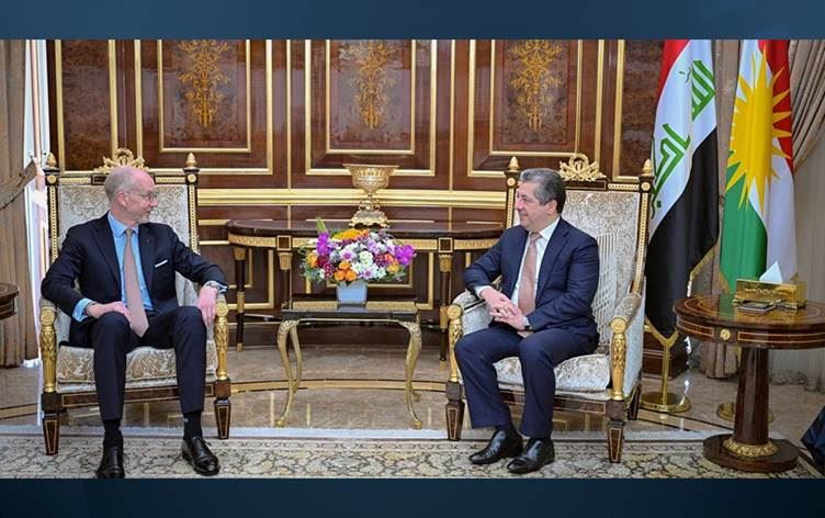 Başbakan Mesrur Barzani, İsveç Maslahatgüzarı Lindström'ü kabul etti