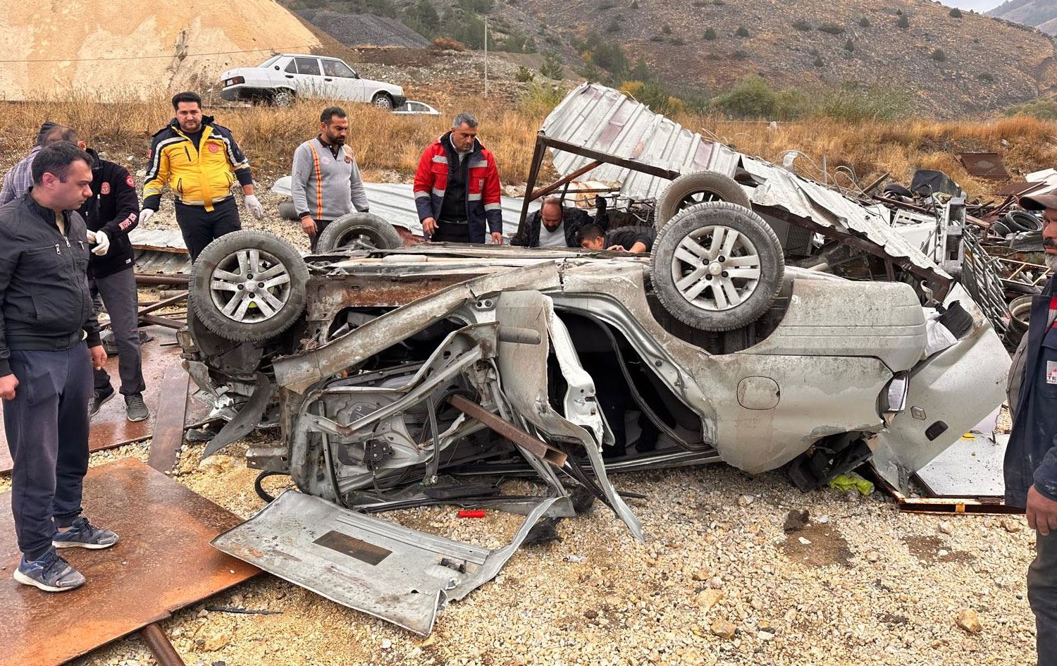 Otomobîlê teqle da / Wêne: AA