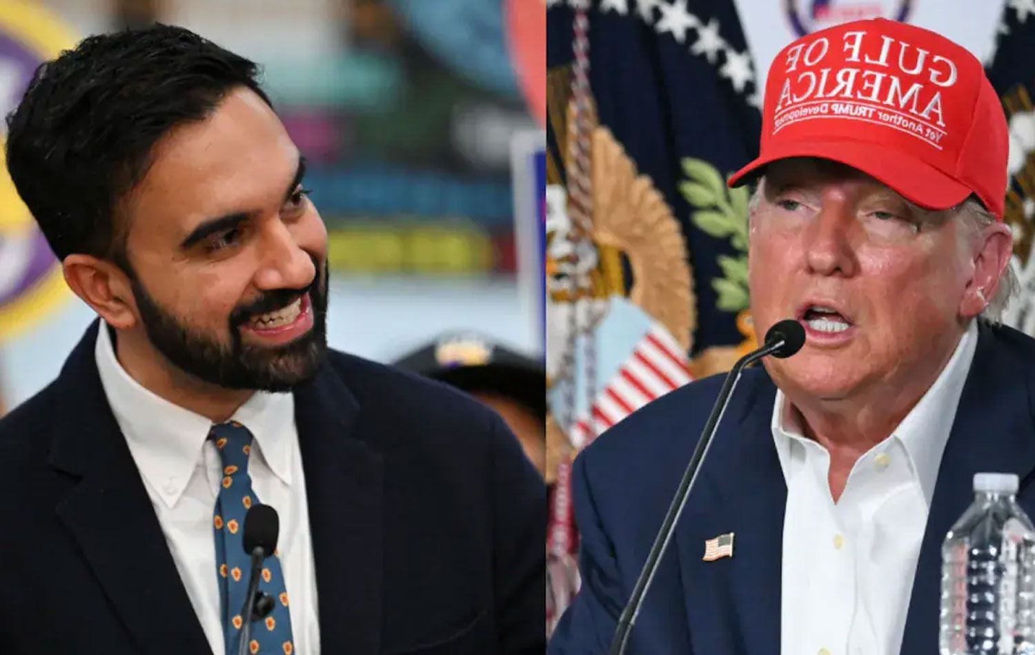 New York'un Müslüman Belediye Başkan adayı Zohran Mamdani (solda) ve ABD Başkanı Donald Trump / Foto: AFP