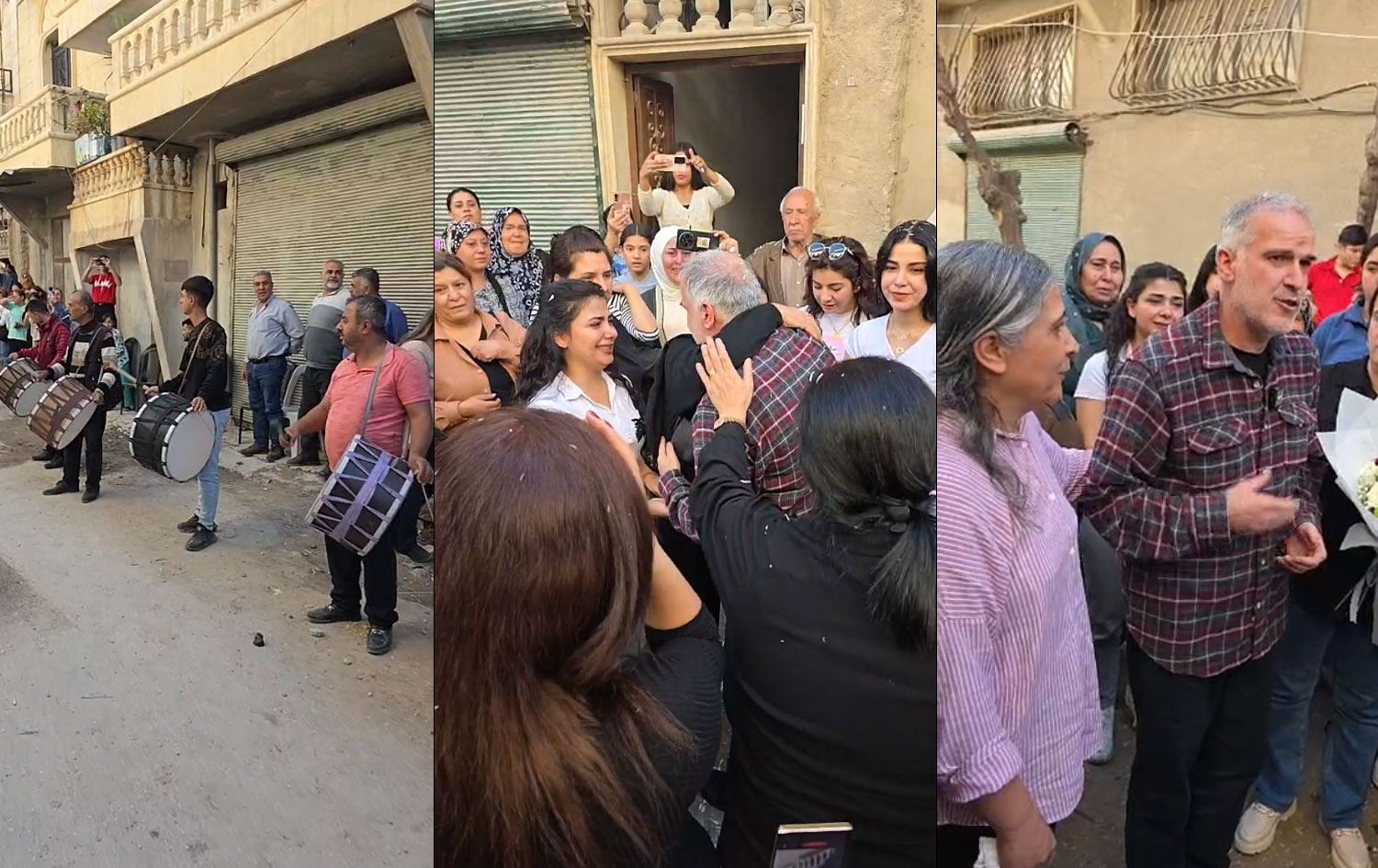 Mihemed Emîn Îsmaîl bi dahol û zirneyê hat pêşwazîkirin / Wêne: Ji ber dîmenan