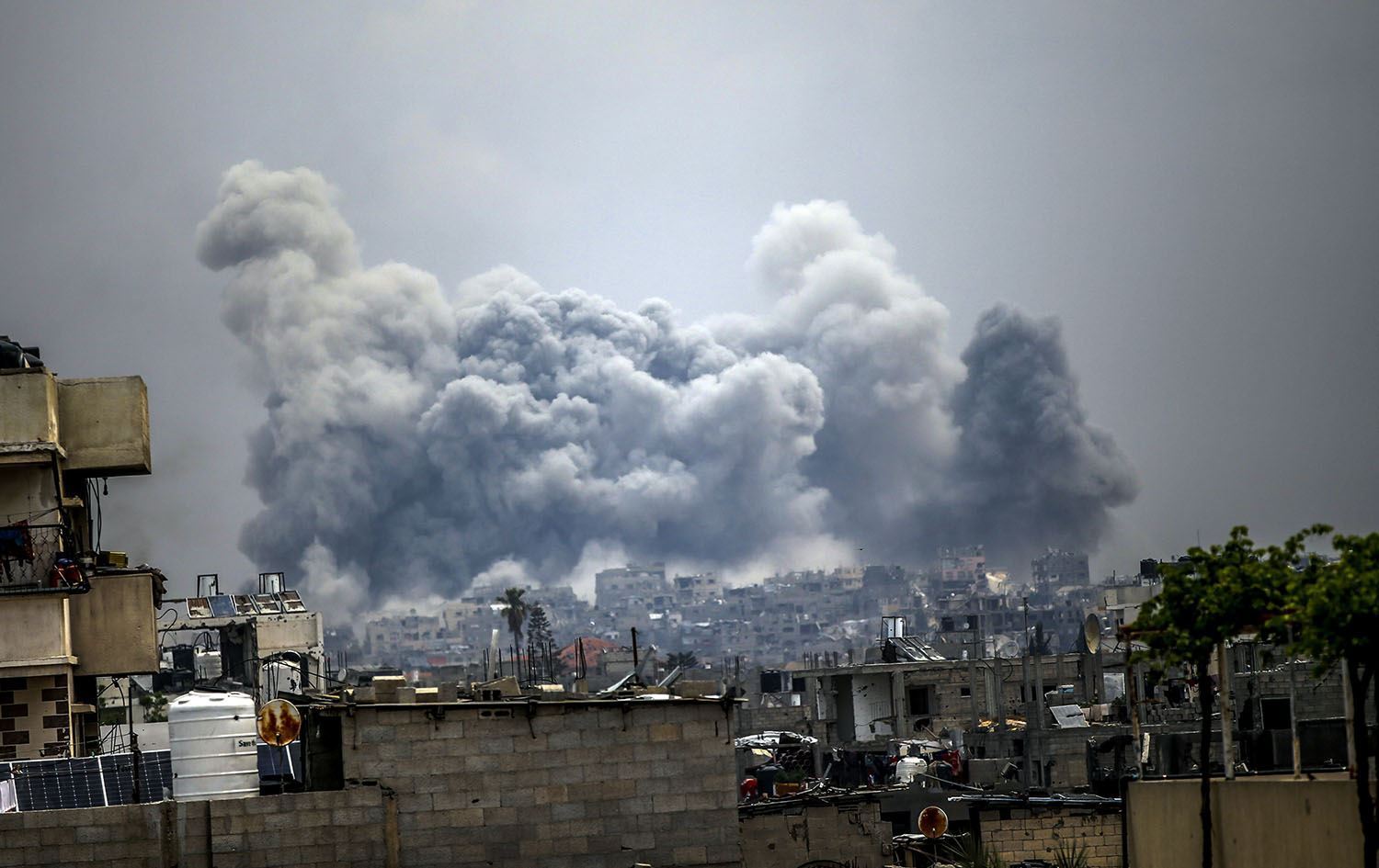 Êrişeke Îsraîlê ya li Xezeyê /Wêne: AA