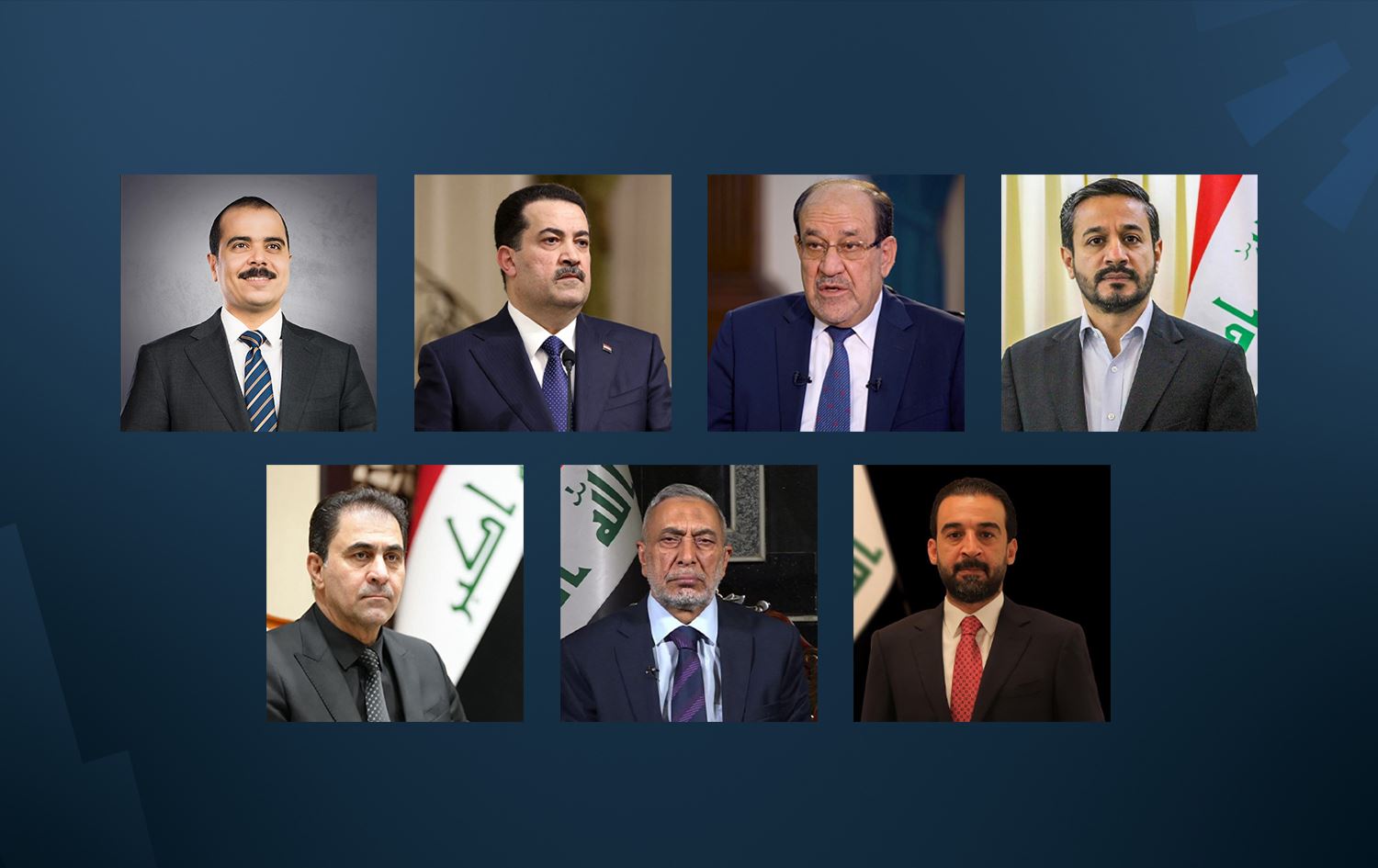 حەوت سەرۆک و سەرکردەی دیاری عێراق لە بەغدا سەرلیستن