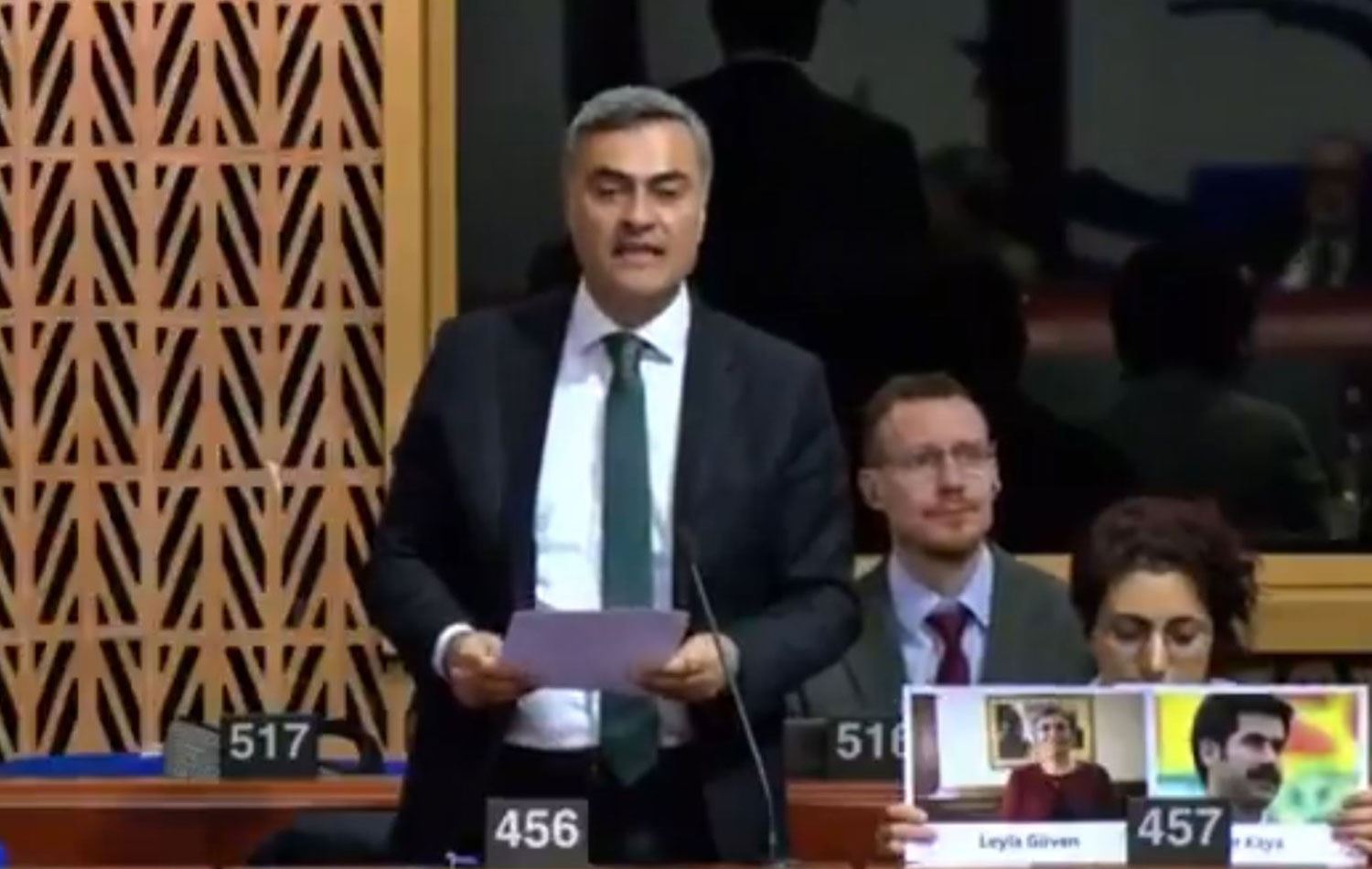 Abdullah Zeydan beşdarî civîna Konseya Ewropayê bû / Wêne: Ji ber dîmenan