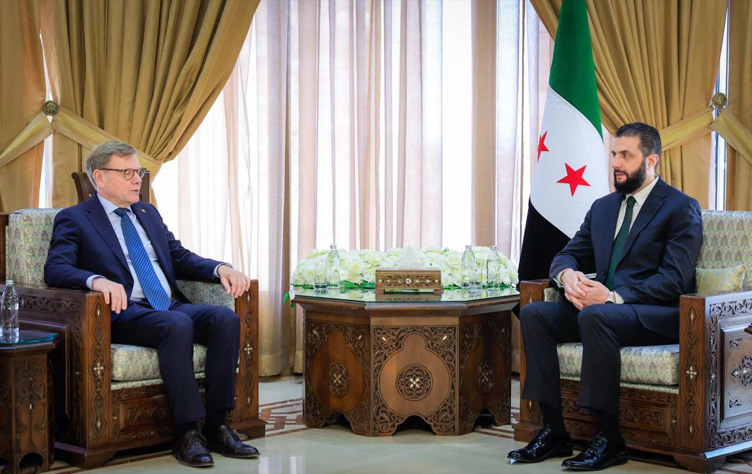 Wezîrê Karên Derve yê Almanyayê Johan Wadephul û Ehmed Şer /Wêne: Ajans