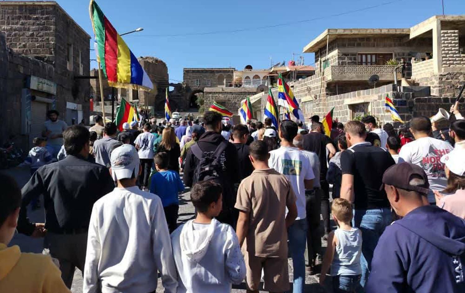 Süveyda’da Dürziler gösteri düzenledi / Foto: SOHR