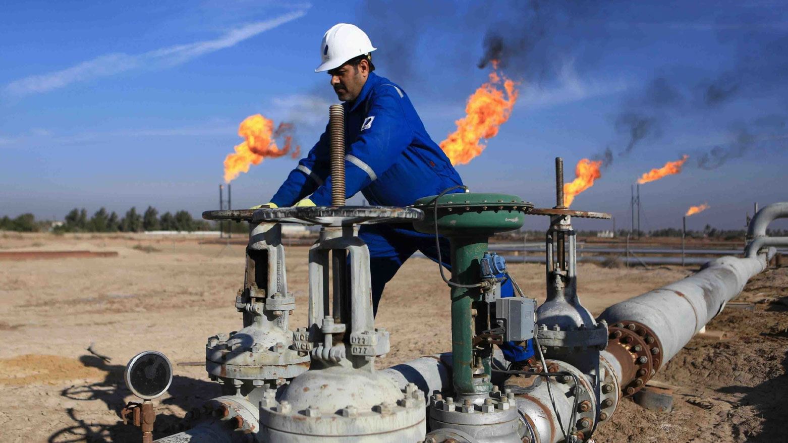 AFP file photo of a worker at an oil field in the Kurdistan Region.