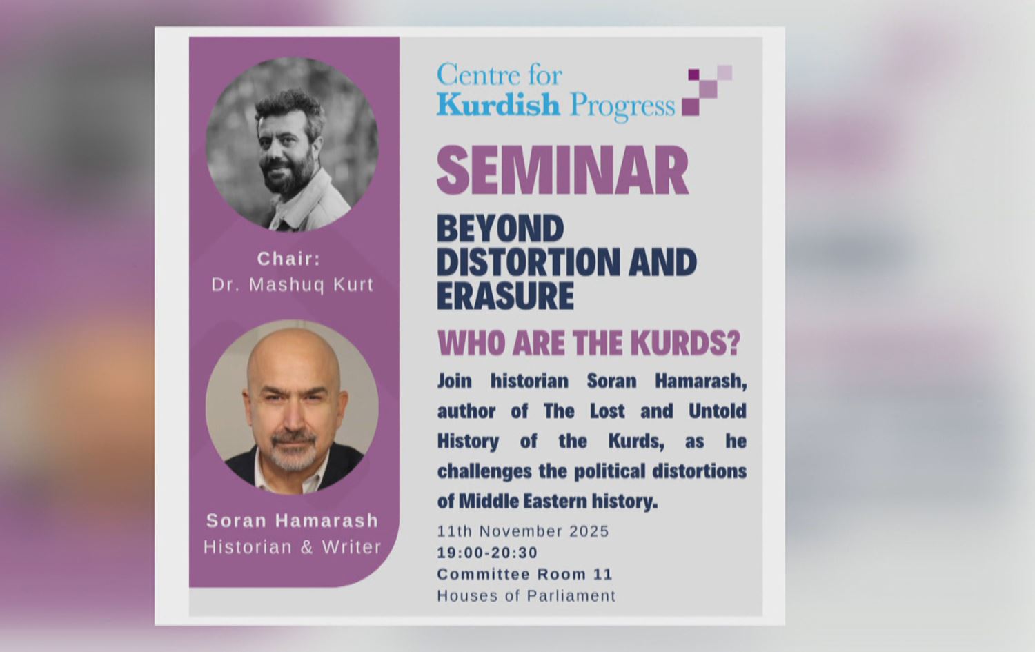 Afîşa semînerê / Wêne: Ji dîmenan hatiye girtin