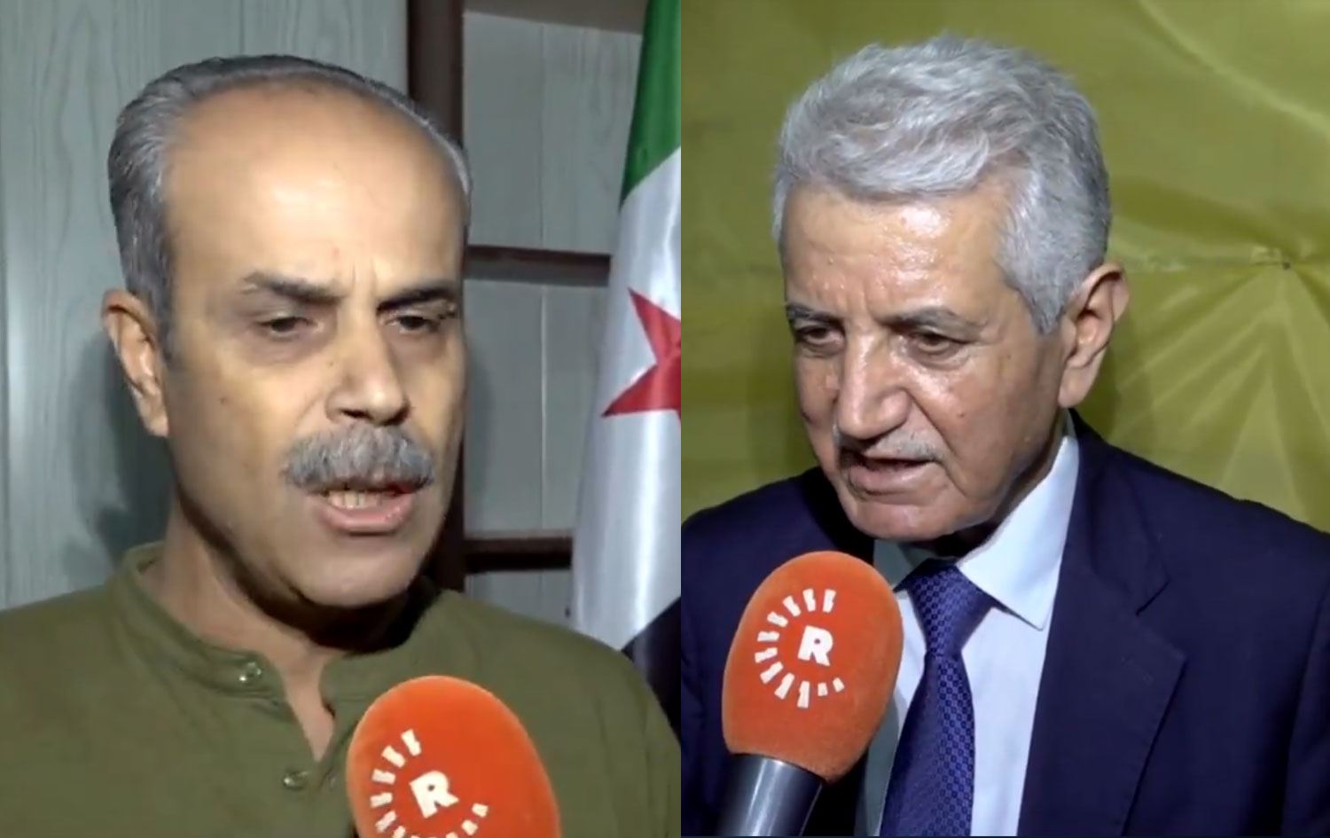 Demokratik Birlik Partisi'nin (PYD) Şam ile İlişkiler Sorumlusu Hasan Abdullah ve Suriye Kürt Ulusal Konseyi (ENKS) lideri Muhammed İsmail